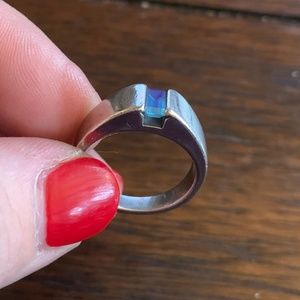James Avery RETIRED RARE Meridian Ring with Blue T